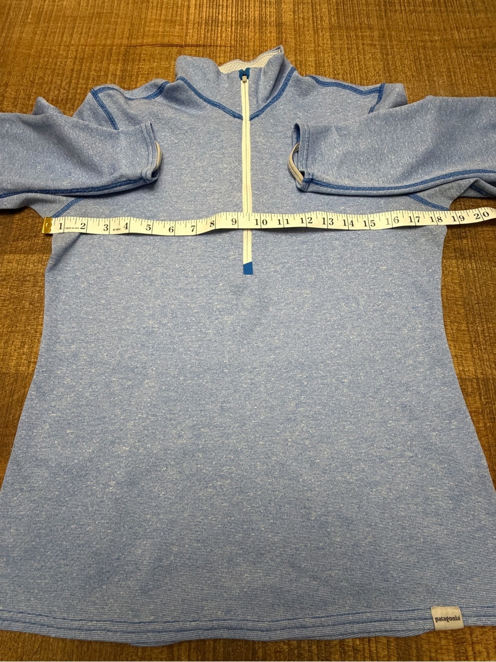 Patagonia Heathered Light Blue Crew Neck Tee - Picture 5 of 6